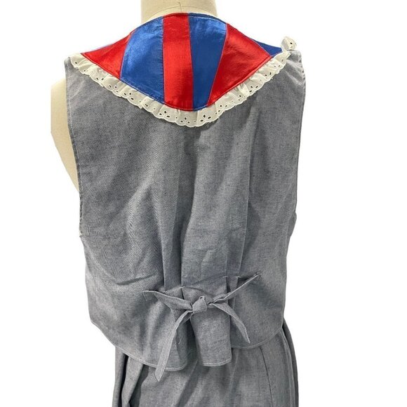 Handmade Dress Skirt Vest Western July 4th Red Blue - Picture 6 of 6